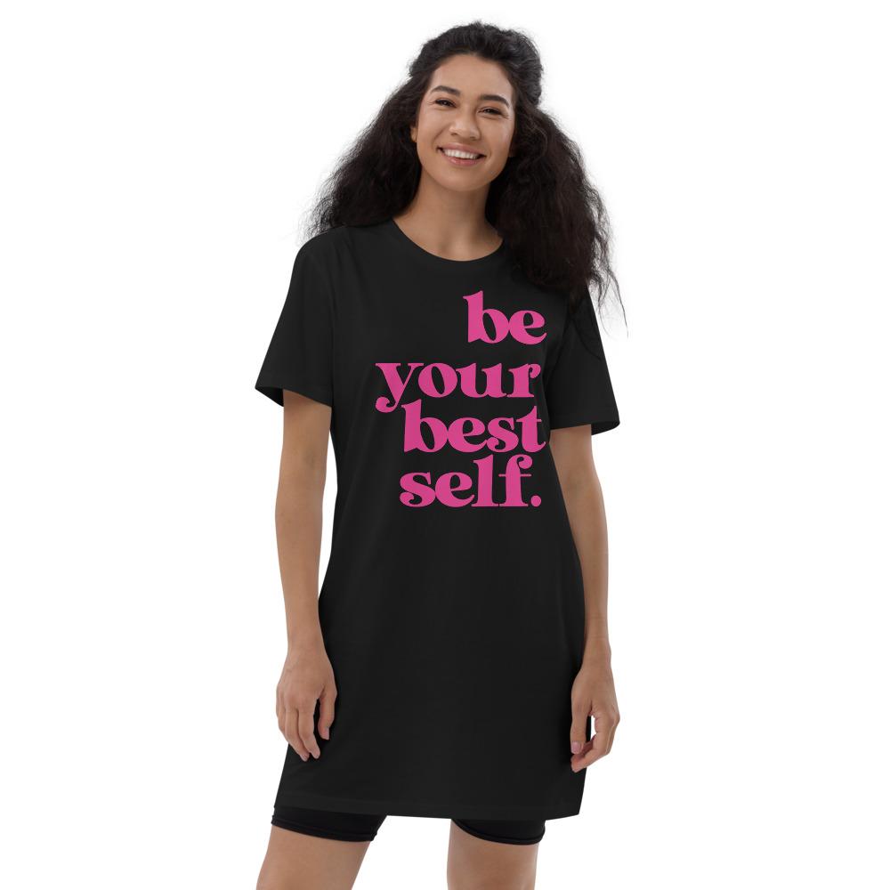 Be your best self Organic cotton t-shirt dress - MaxGrace Apparel