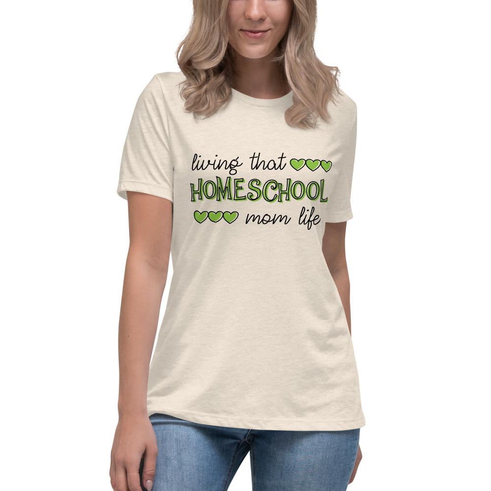 Living that homeschool mom life Women's Relaxed T-Shirt - MaxGrace Apparel