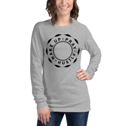 Wake up Pray Hustle Poker chip Unisex Long Sleeve Tee - MaxGrace Apparel