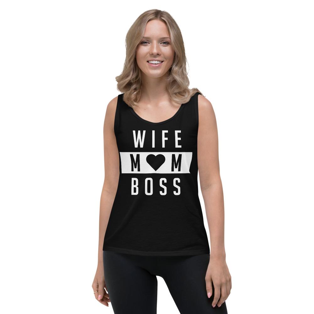 Wife Mom Boss Heart - Ladies' Tank - MaxGrace Apparel