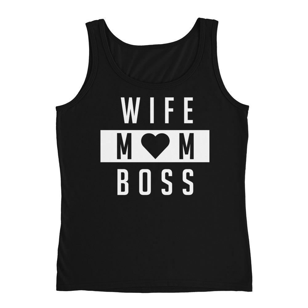 Wife Mom Boss Heart - Ladies' Tank - MaxGrace Apparel