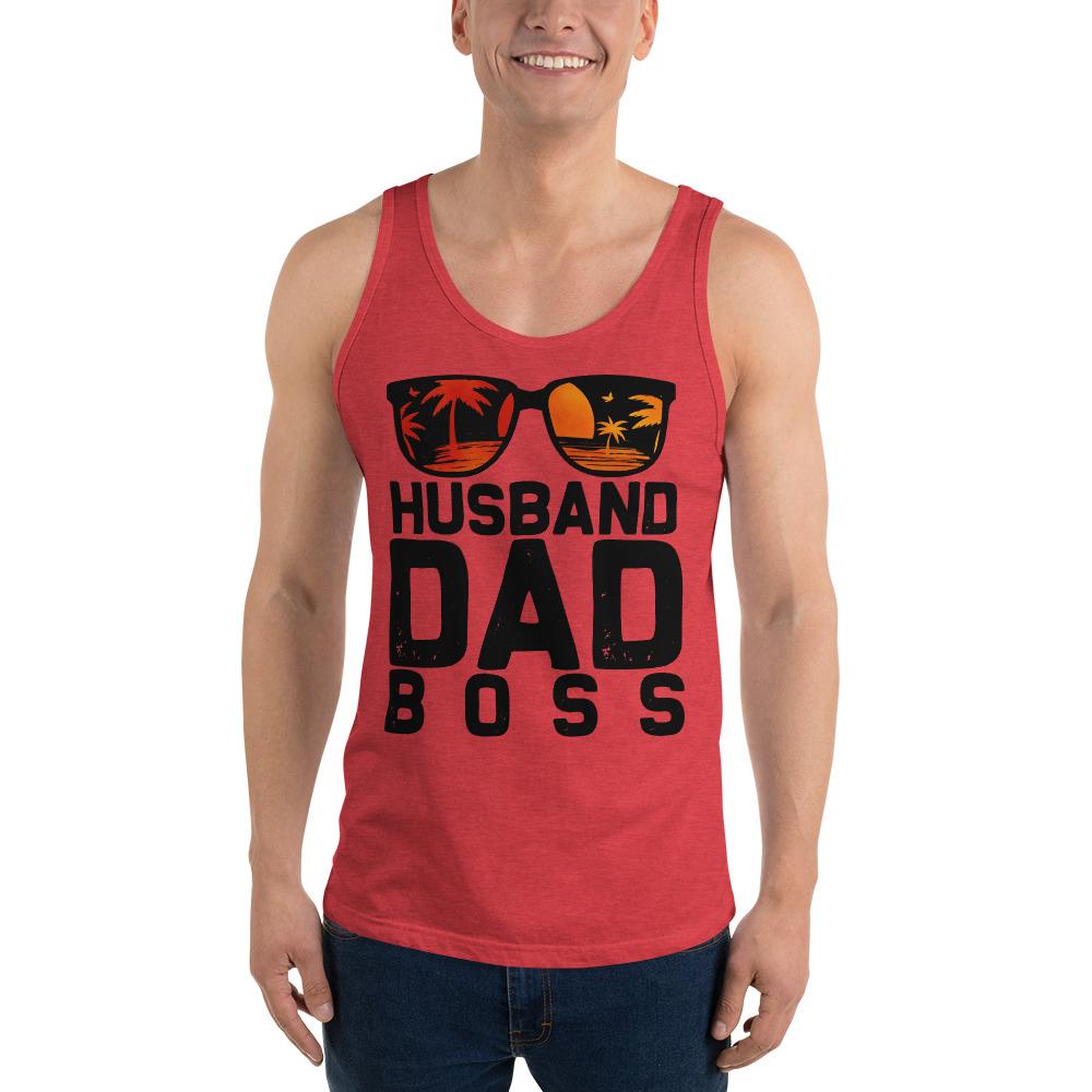 Husband Dad Boss - Unisex Tank Top - MaxGrace Apparel