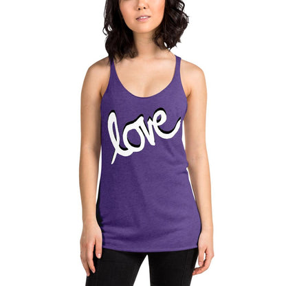 Love - Women's Racerback Tank - MaxGrace Apparel