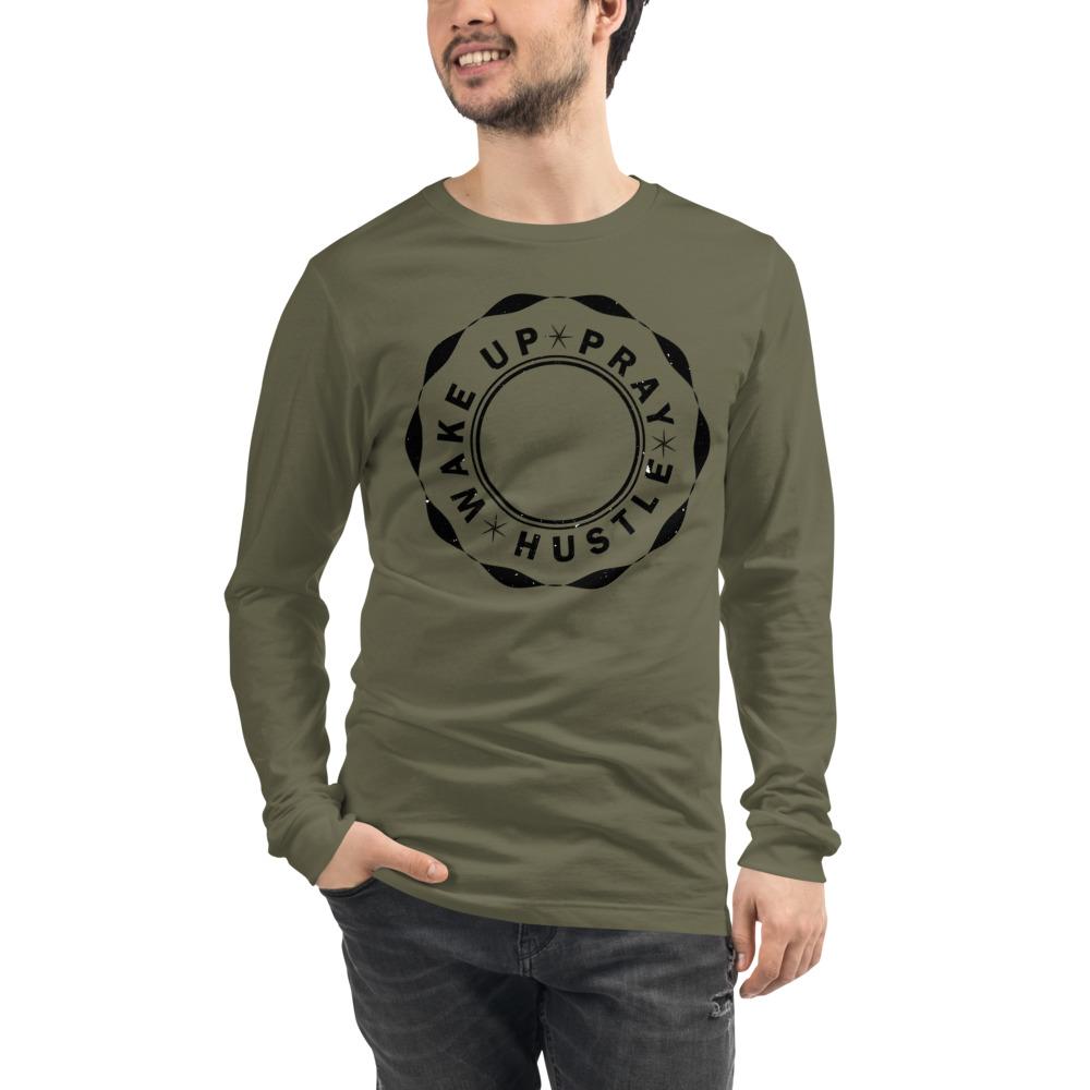 Wake up Pray Hustle Poker chip Unisex Long Sleeve Tee - MaxGrace Apparel