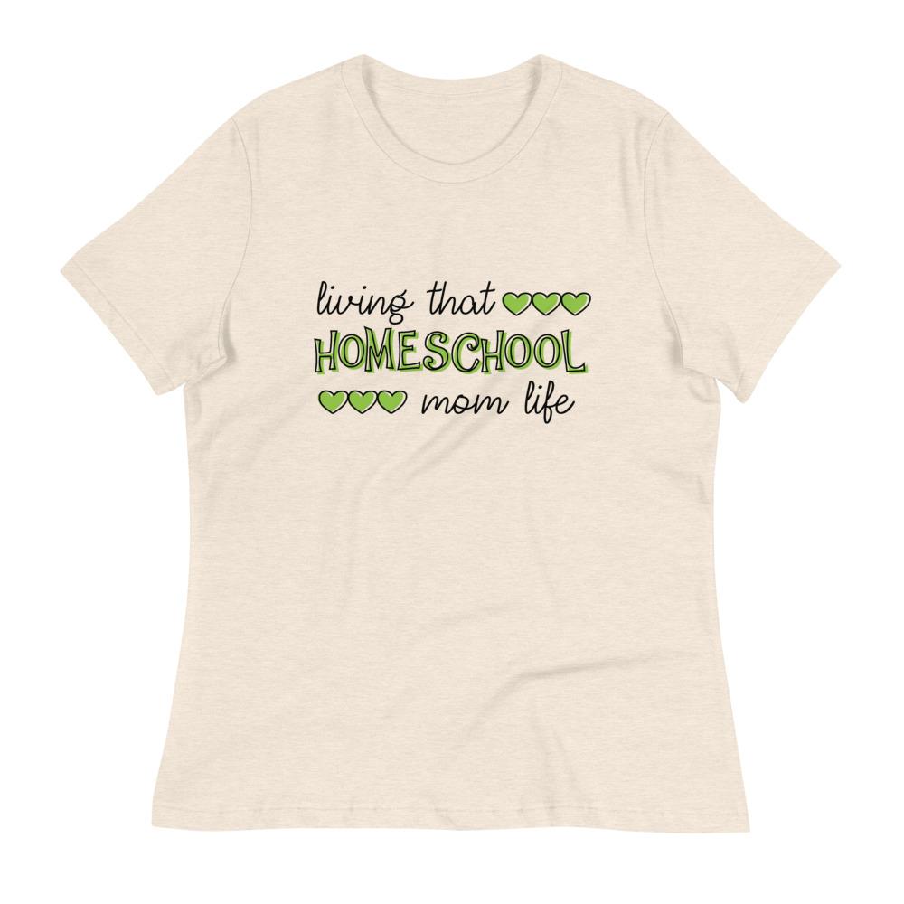 Living that homeschool mom life Women's Relaxed T-Shirt - MaxGrace Apparel