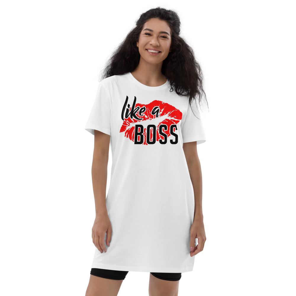 Like a Boss - Organic cotton t-shirt dress - MaxGrace Apparel