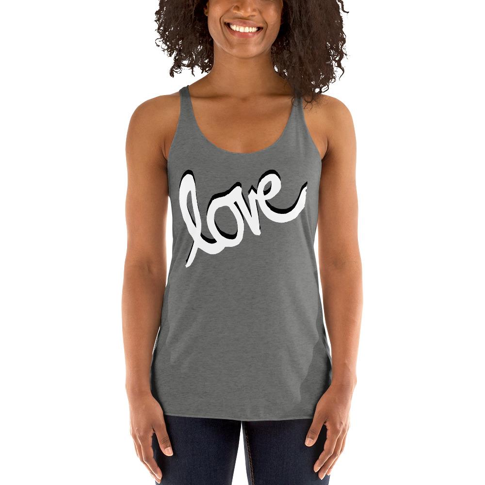 Love - Women's Racerback Tank - MaxGrace Apparel