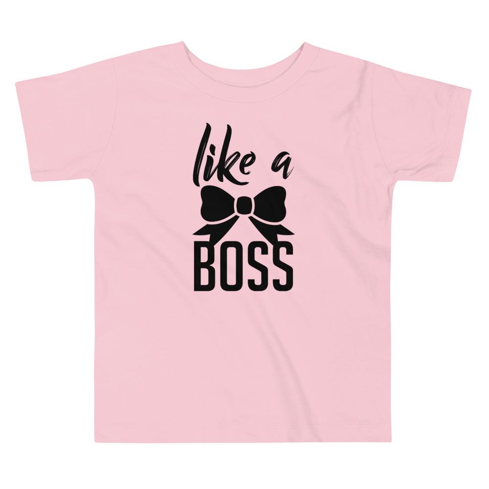 Like a Boss Big Bow - Toddler Short Sleeve Tee - MaxGrace Apparel