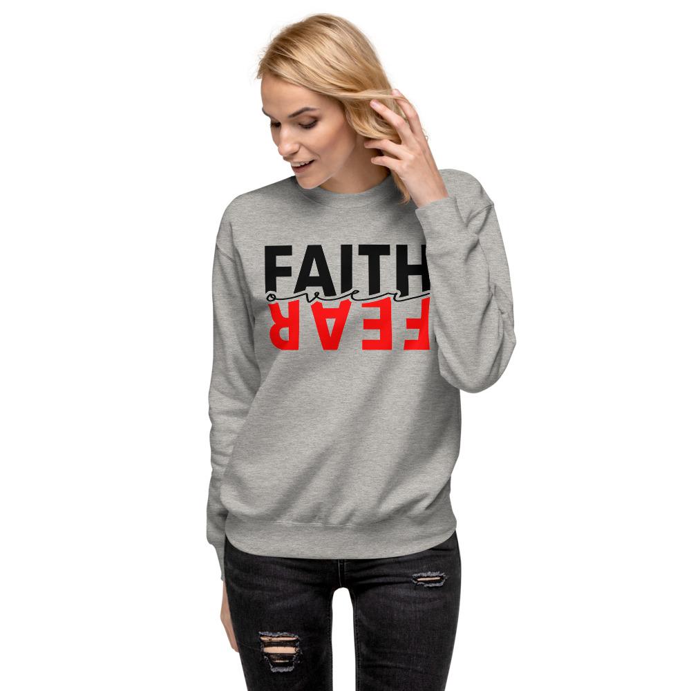 Faith Over Fear - Unisex Fleece Pullover - MaxGrace Apparel