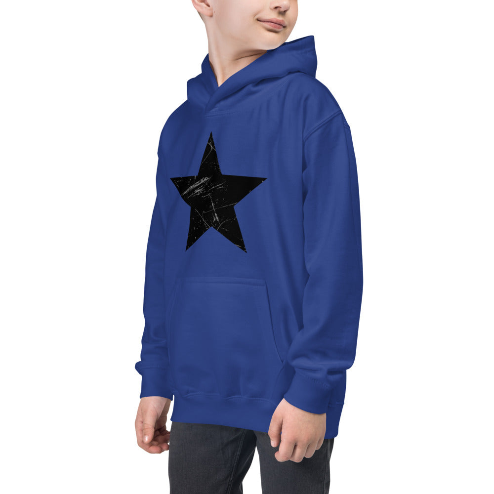 Star Scratch Black - Kids Hoodie