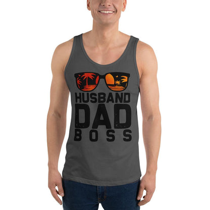 Husband Dad Boss - Unisex Tank Top - MaxGrace Apparel