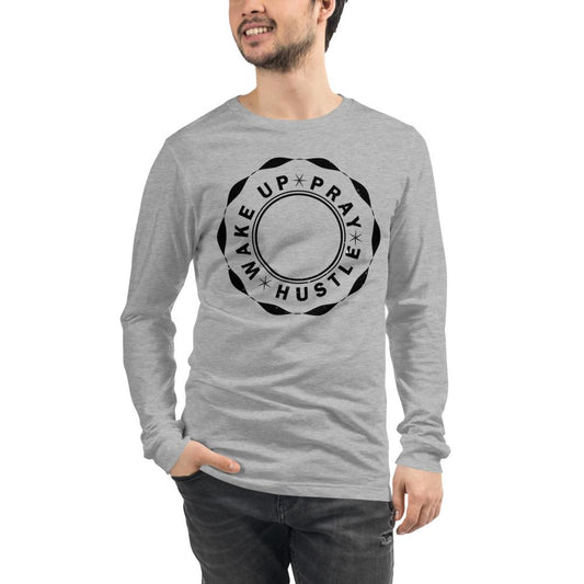 Wake up Pray Hustle Poker chip Unisex Long Sleeve Tee - MaxGrace Apparel