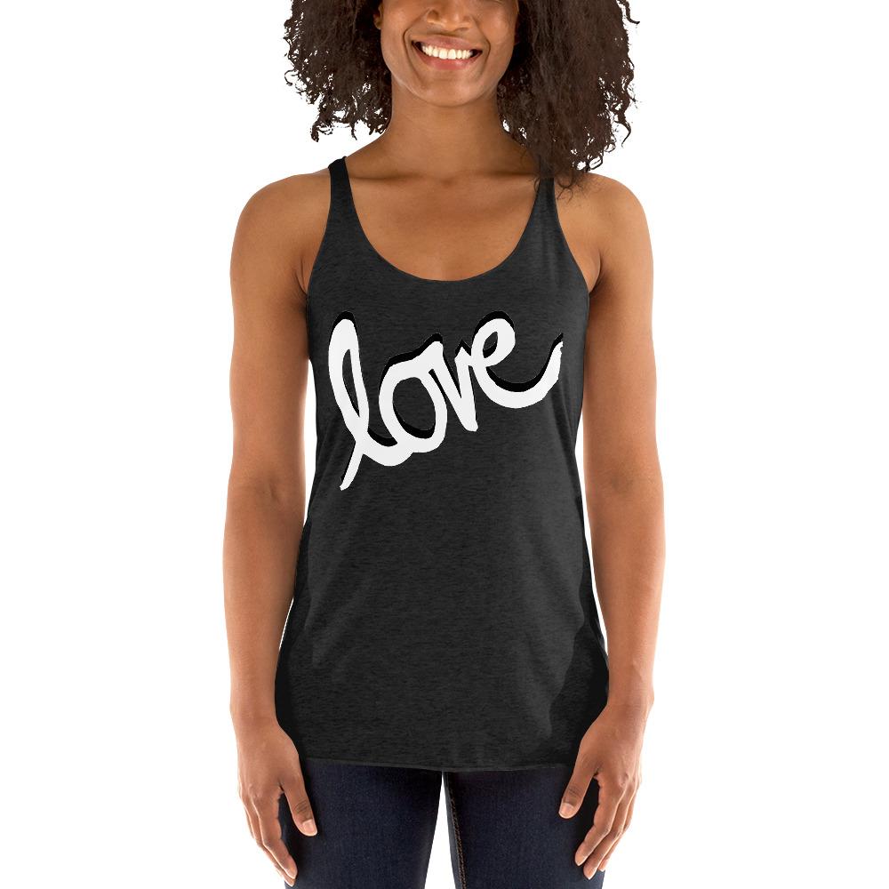 Love - Women's Racerback Tank - MaxGrace Apparel