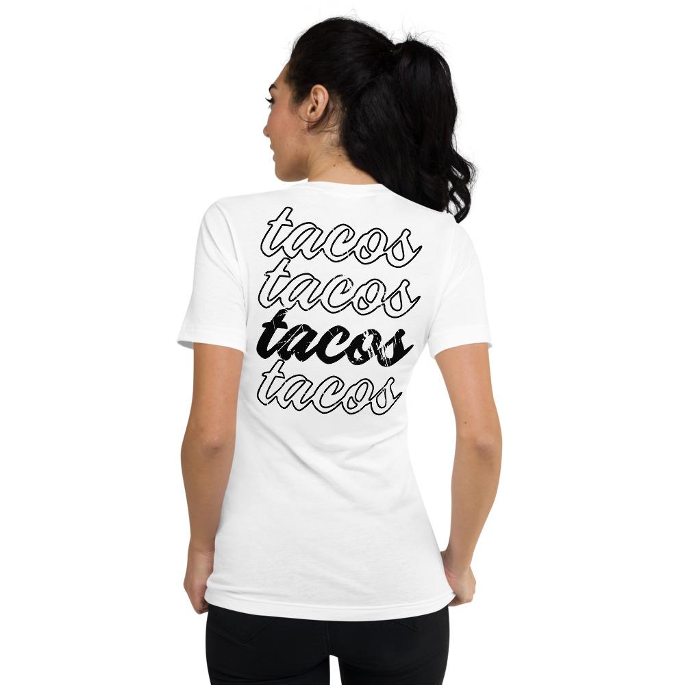 Tacos Tacos Tacos Unisex Short Sleeve V-Neck T-Shirt - MaxGrace Apparel