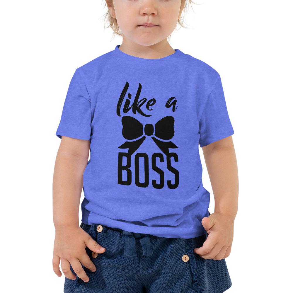 Like a Boss Big Bow - Toddler Short Sleeve Tee - MaxGrace Apparel