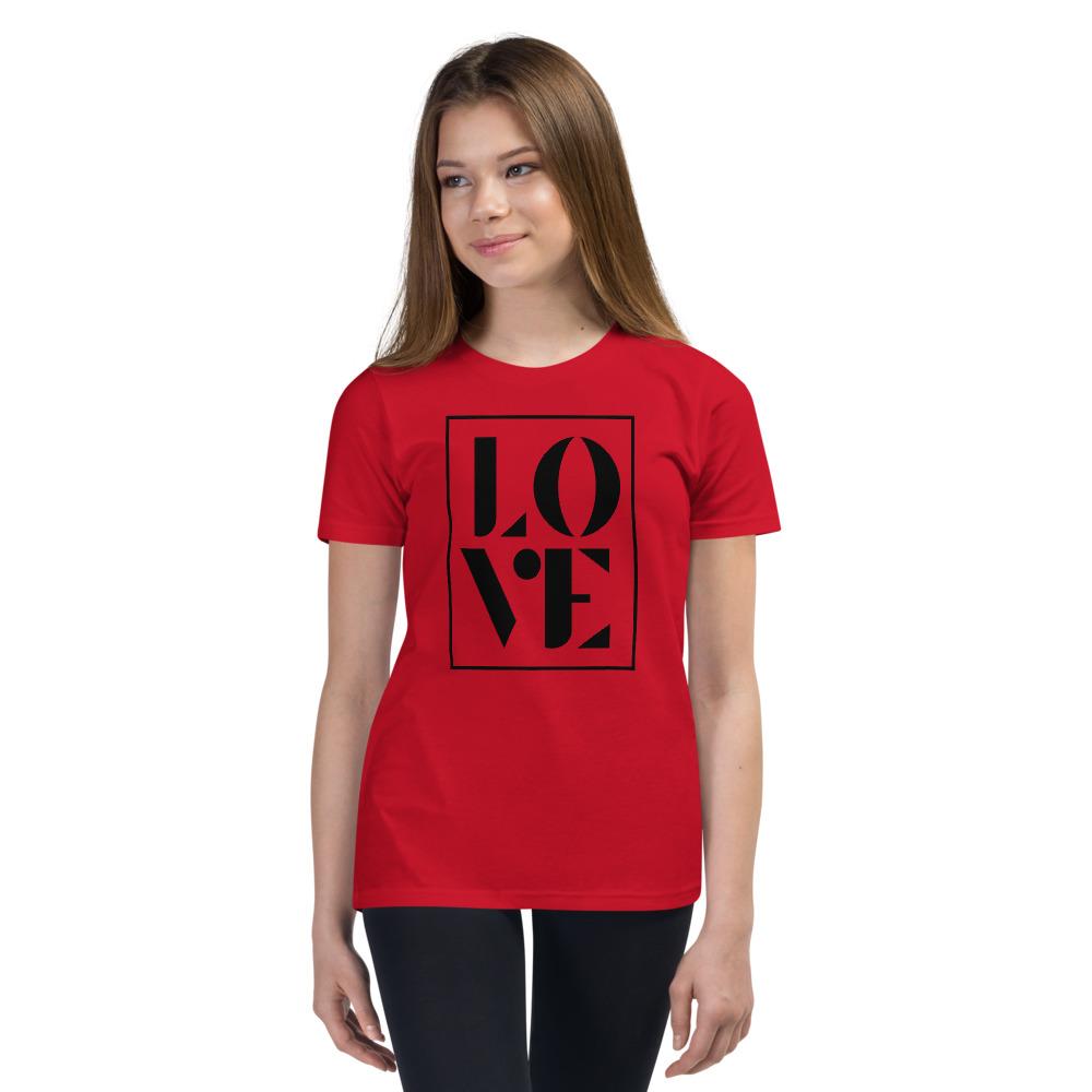 Love Frame Black - Youth Short Sleeve T-Shirt - MaxGrace Apparel