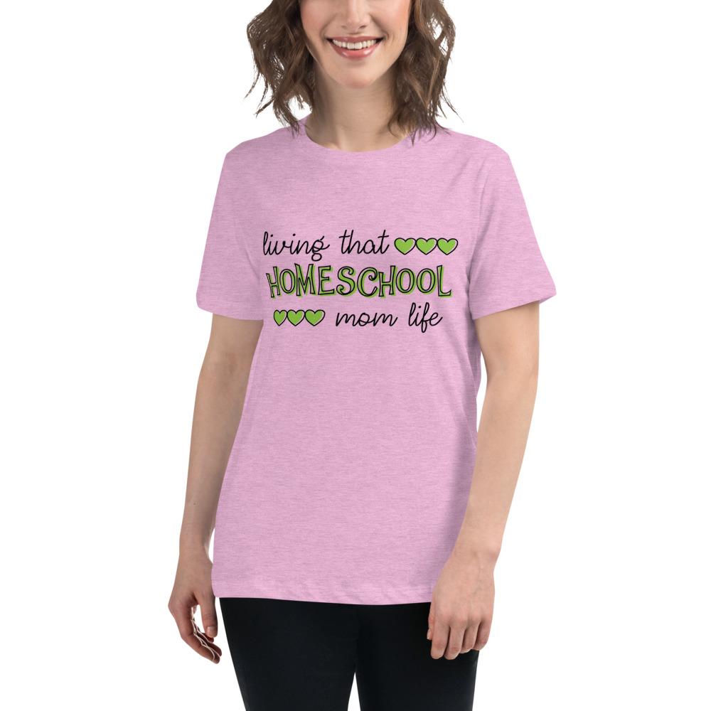 Living that homeschool mom life Women's Relaxed T-Shirt - MaxGrace Apparel