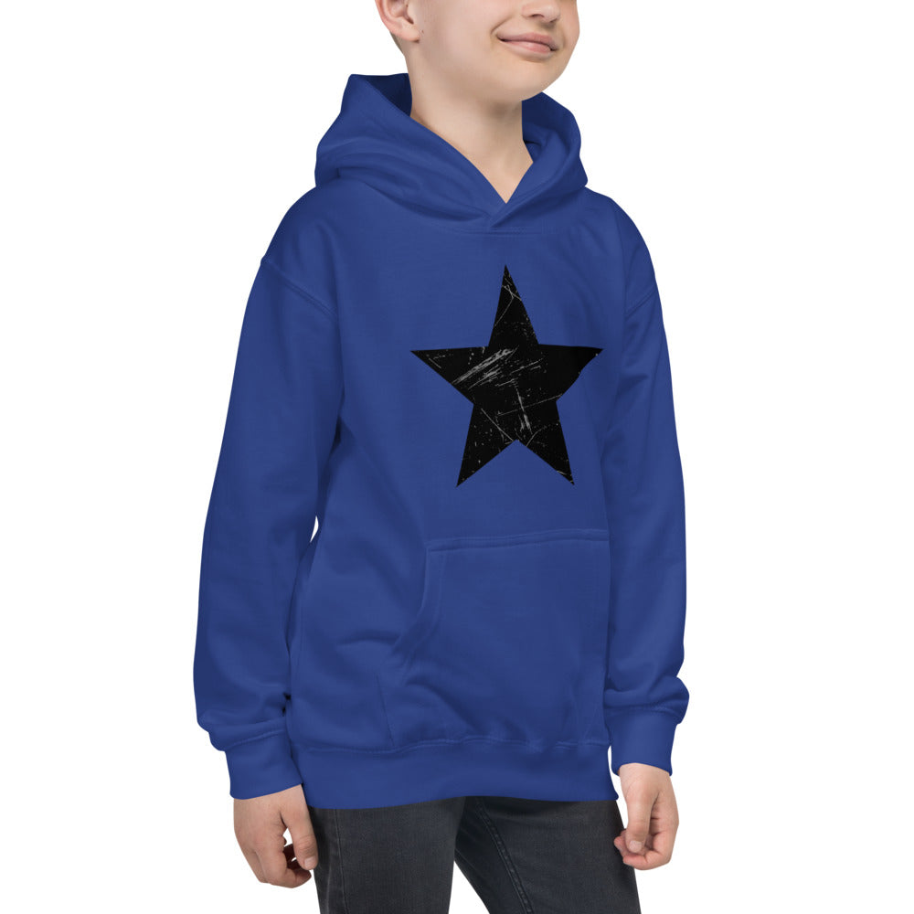 Star Scratch Black - Kids Hoodie