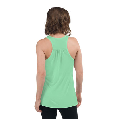 Wake up Pray Hustle Women's Flowy Racerback Tank - MaxGrace Apparel