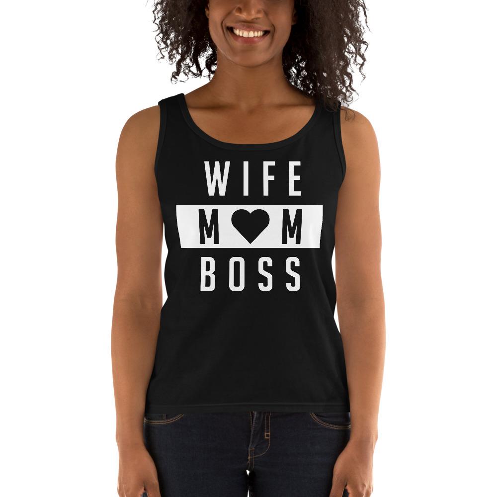 Wife Mom Boss Heart - Ladies' Tank - MaxGrace Apparel