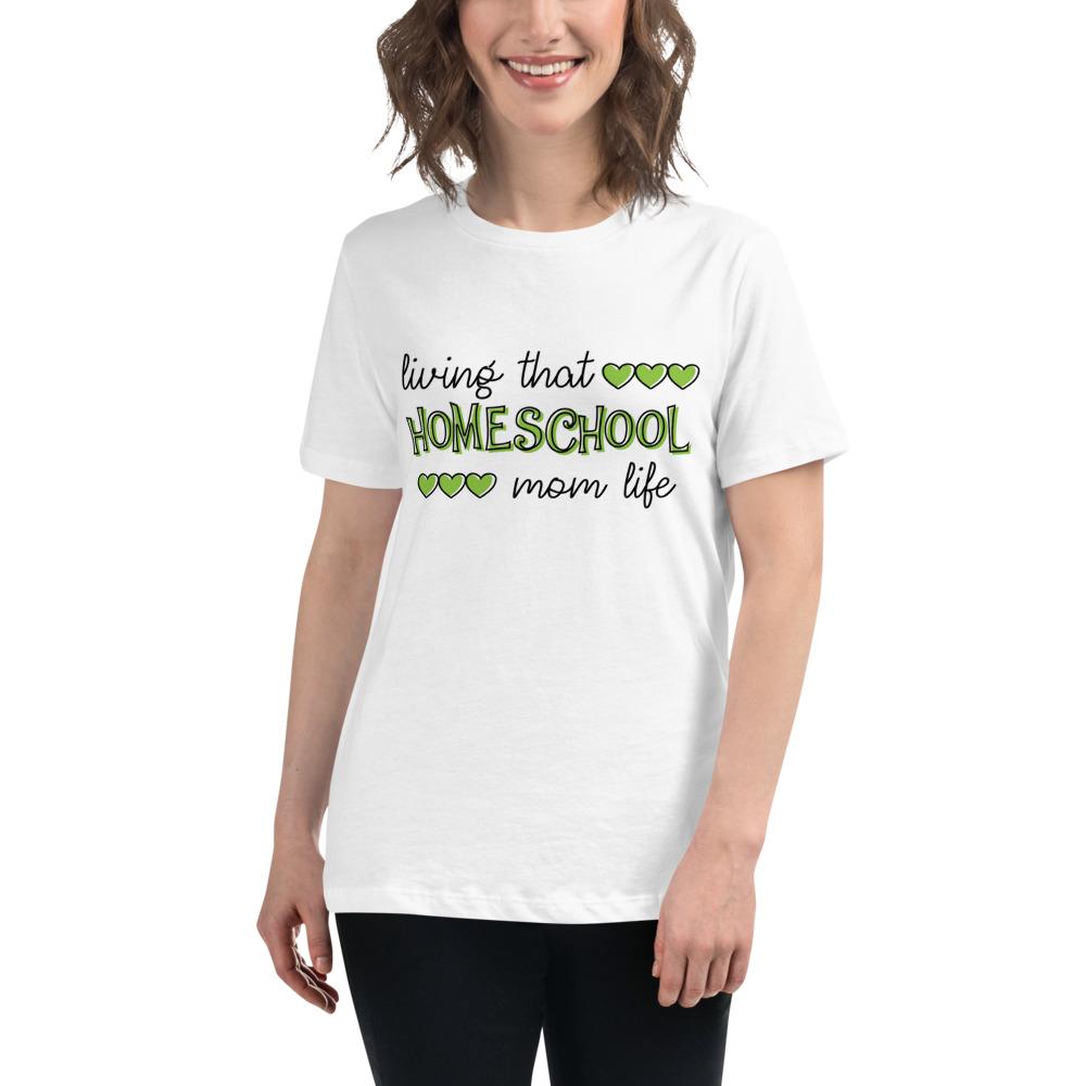 Living that homeschool mom life Women's Relaxed T-Shirt - MaxGrace Apparel