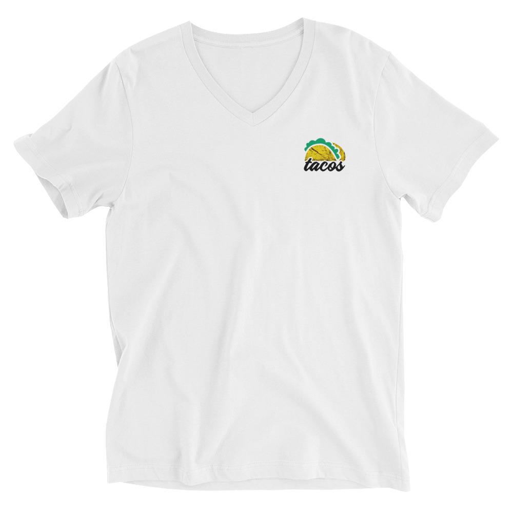 Tacos Tacos Tacos Unisex Short Sleeve V-Neck T-Shirt - MaxGrace Apparel