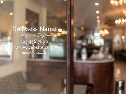 Front Door or Windows Custom Vinyl Decal/Sticker for business
